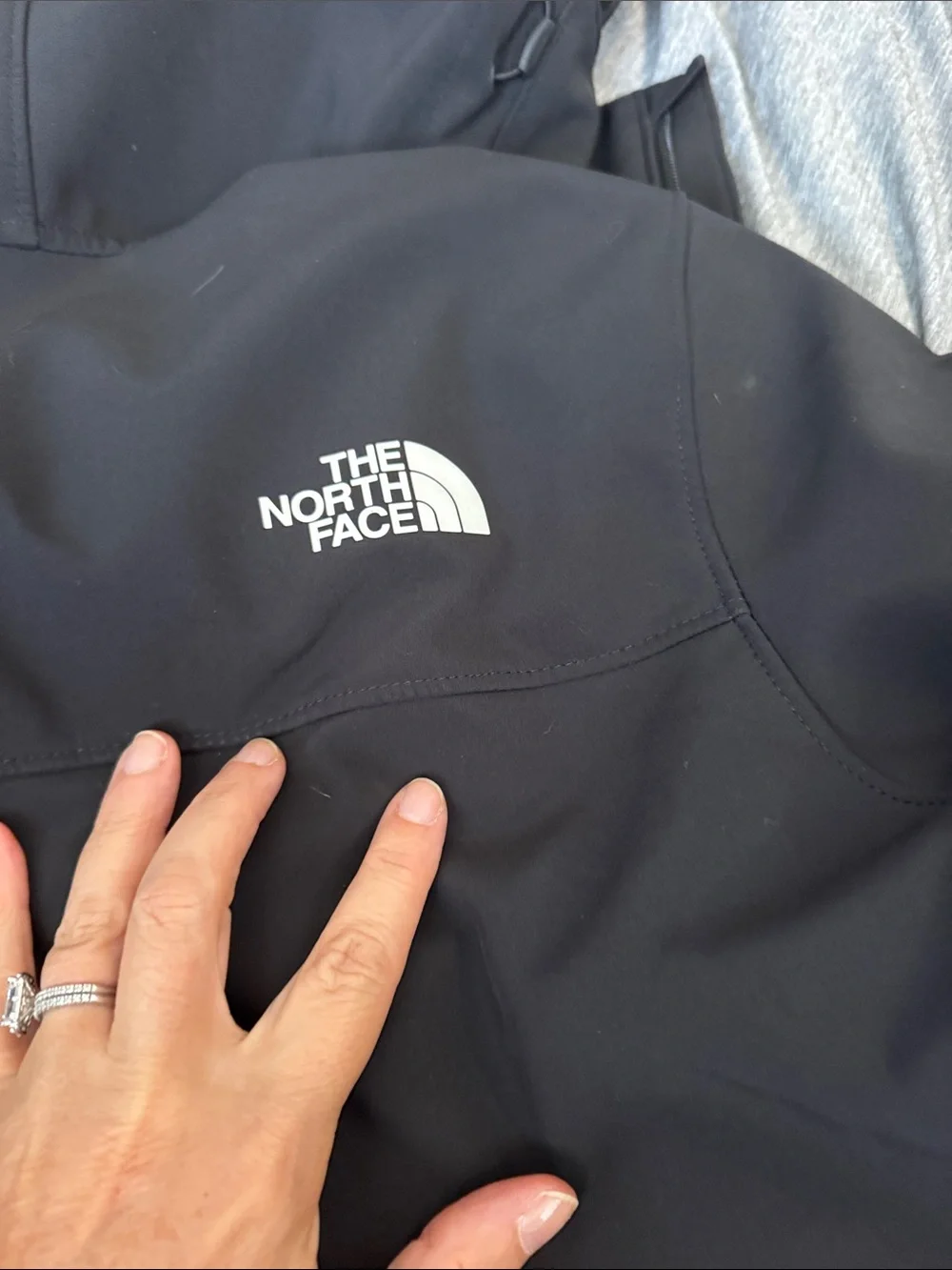 The North Face Black Hooded Windbreaker Jacket